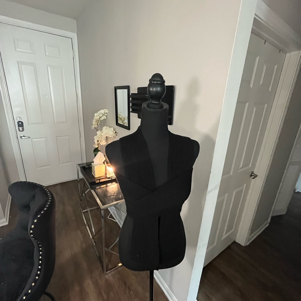 Wrap around Top , Cotton Black